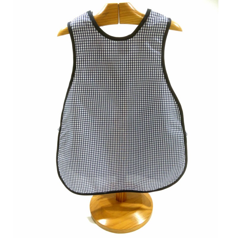 Comprar Bata escolar sin mangas Vichy azul marino