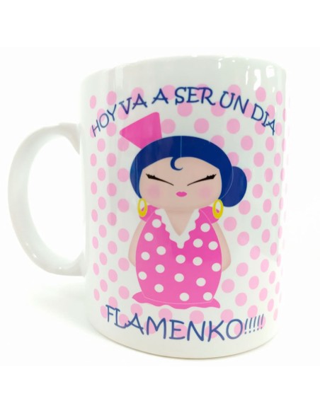 Comprar taza de desayuno Flamenca azul, marca Flamenkish ® FMK201224