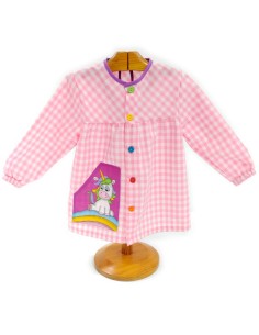 Comprar Bata infantil rosa con botones Unicornio