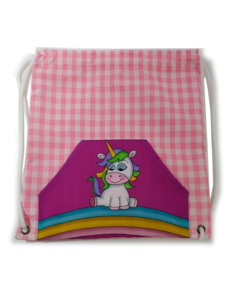 Comprar Saquito Mochila rosa para el almuerzo Unicornio