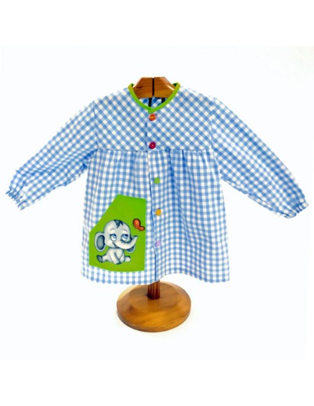 Comprar Bata infantil celeste con botones Elefante