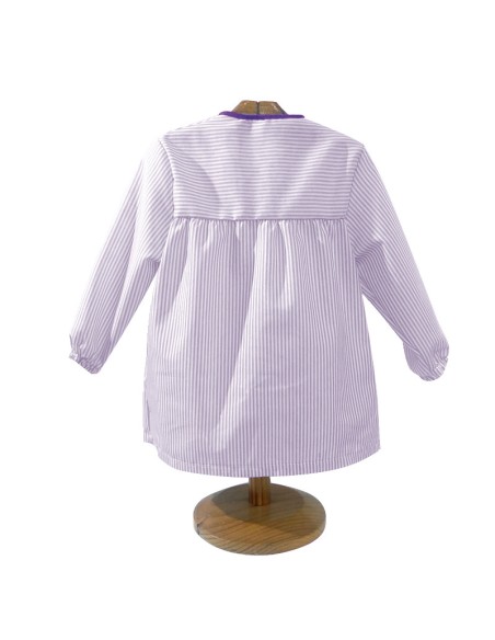 Comprar Bata infantil lila con botones y dibujo de niña astronauta