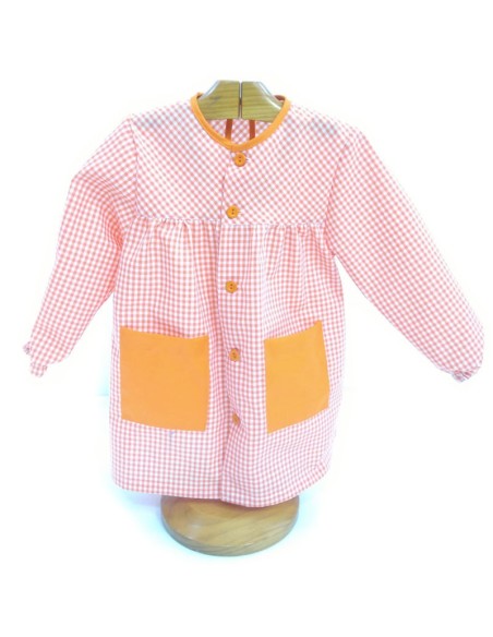 Comprar Bata escolar naranja Vivo Cuello