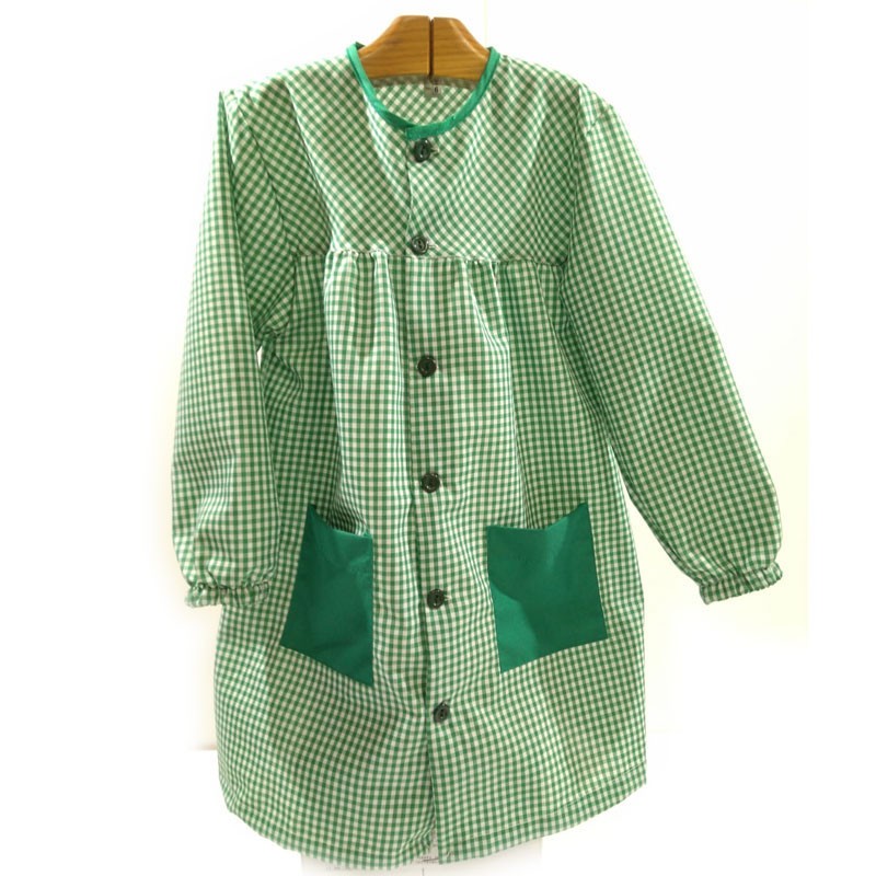 Comprar Bata escolar saco color verde