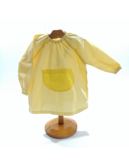 Comprar Bata escolar saco color amarillo