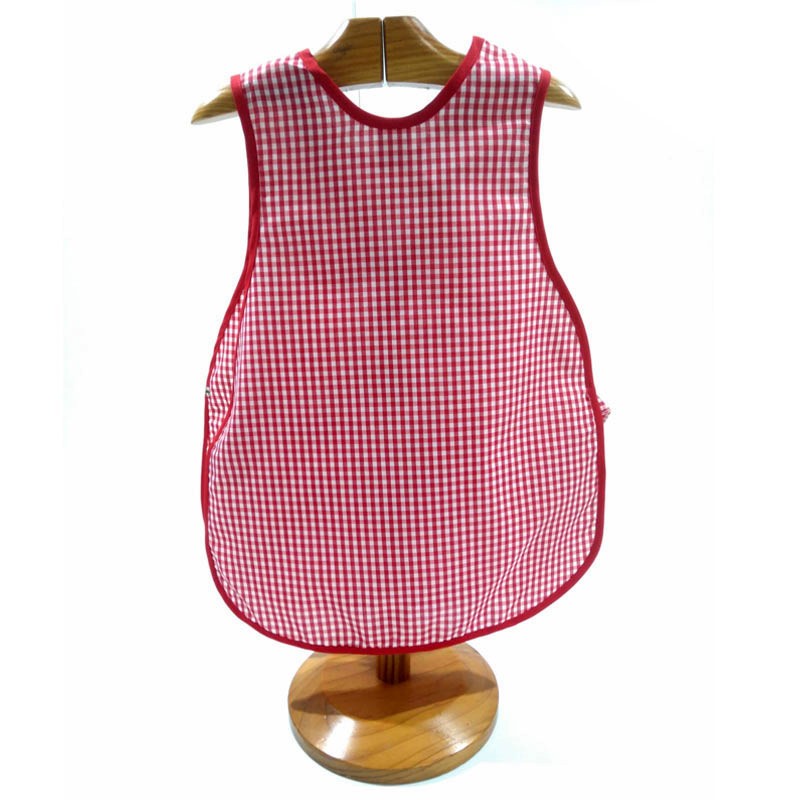 Comprar Bata escolar sin mangas Vichy rojo