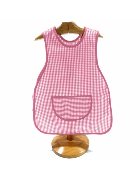 Comprar Bata escolar sin mangas Vichy rosa