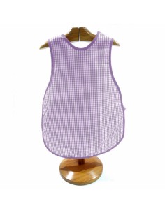 Comprar Bata escolar sin mangas Vichy lila 2