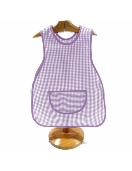 Comprar Bata escolar sin mangas Vichy lila
