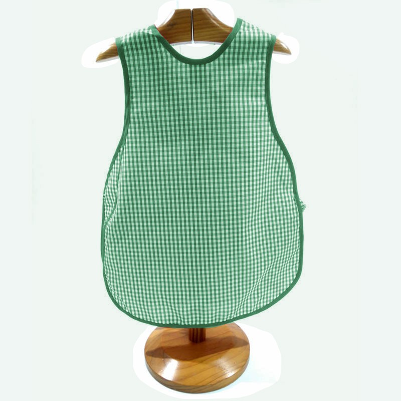 Comprar Bata escolar sin mangas Vichy verde