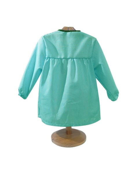 Comprar Bata infantil verde con botones y dibujo de un niño astronauta