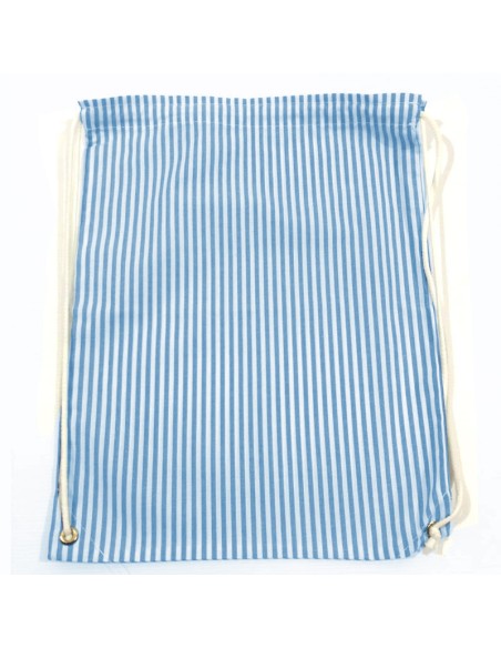 Comprar Mochila para muda estampada de rayas celestes