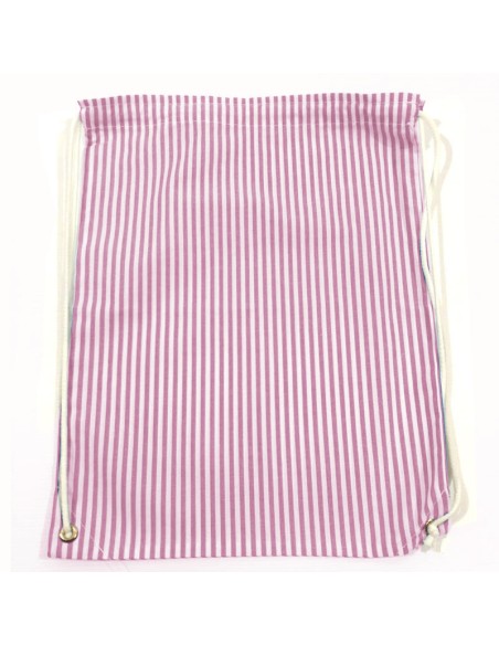 Comprar Mochila para muda estampada de rayas rosas