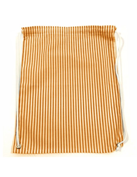 Comprar Mochila para muda estampada de rayas naranja Comprar Mochila para muda estampada de rayas naranja