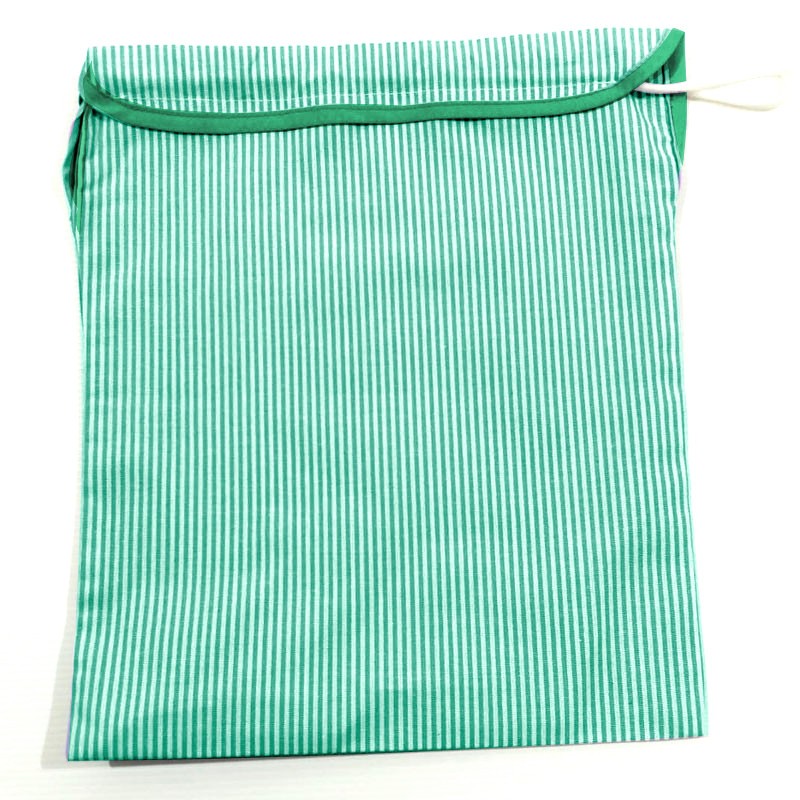 Comprar Saquito escolar rayas verdes para la merienda