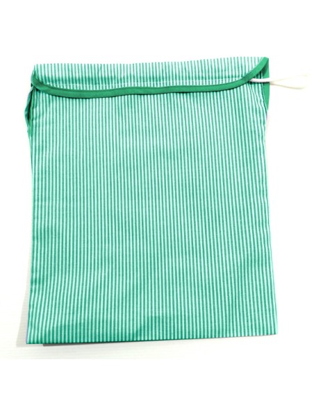 Comprar Saquito escolar rayas verdes para la merienda