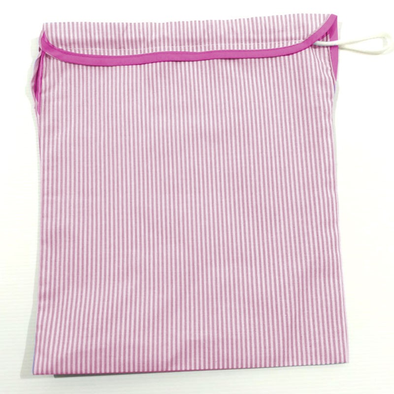 Comprar Saquito escolar rayas rosa para la merienda