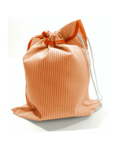 Comprar Saquito escolar rayas naranja para la merienda