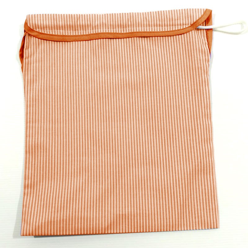 Comprar Saquito escolar rayas naranja para la merienda