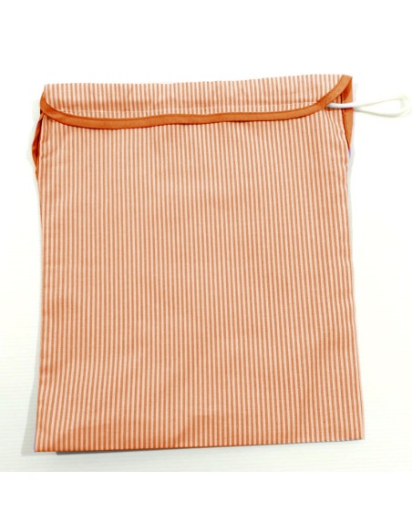 Comprar Saquito escolar rayas naranja para la merienda