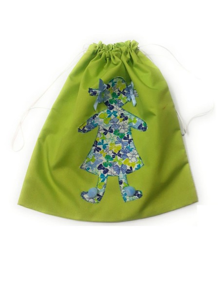 Comprar Bolsa escolar para almuerzo silueta de una niña con coletas Comprar Bolsa escolar para almuerzo silueta de una niña con coletas