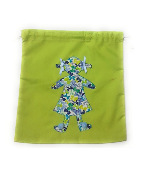 Comprar Bolsa escolar para almuerzo silueta de una niña con coletas Comprar Bolsa escolar para almuerzo silueta de una niña con coletas