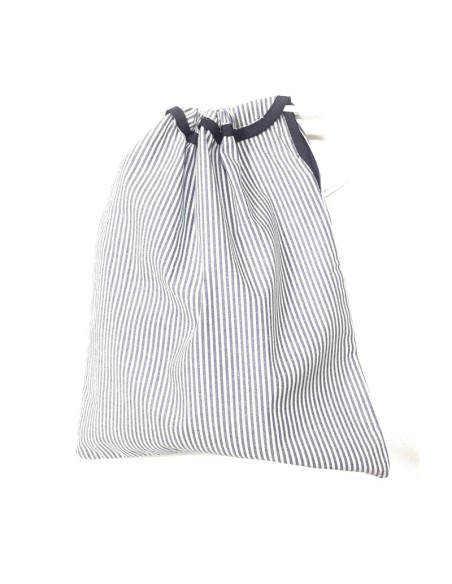 Comprar Saquito escolar rayas azul para la merienda