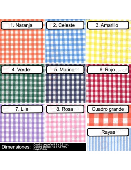 Blusón de cuadros para peñas personalizable