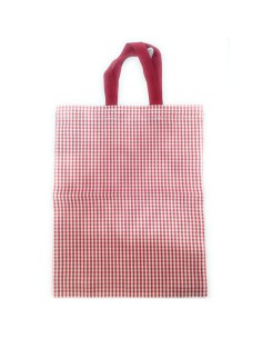 Comprar Bolsa para muda con asas cuadros rojos