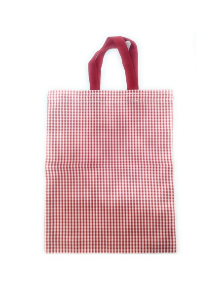 Comprar Bolsa para muda con asas cuadros rojos Comprar Bolsa para muda con asas cuadros rojos