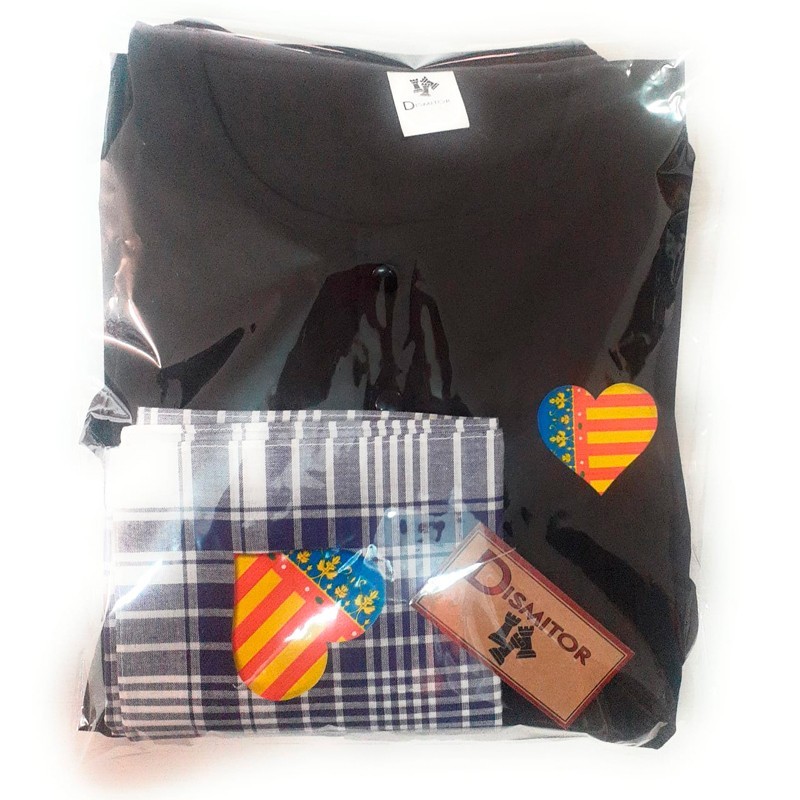 Comprar blusón fallero y pañuelo con corazón valenciano