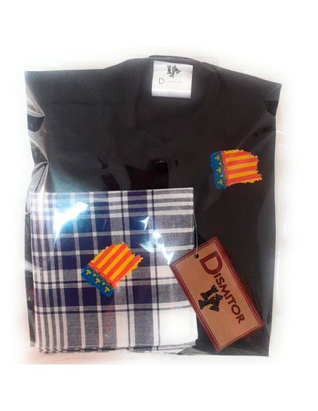 Comprar blusón fallero + pañuelo con bandera de Valencia